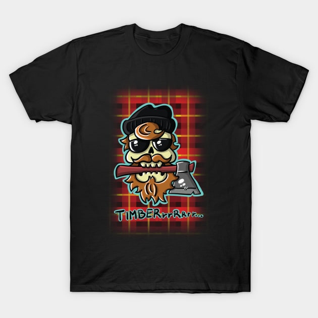 Lumbersexsual Skull T-Shirt by insiar86